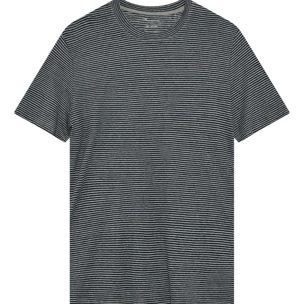 - Organic inen triped T-hirt - T-hirt < KnowledgeCotton Apparel Sale