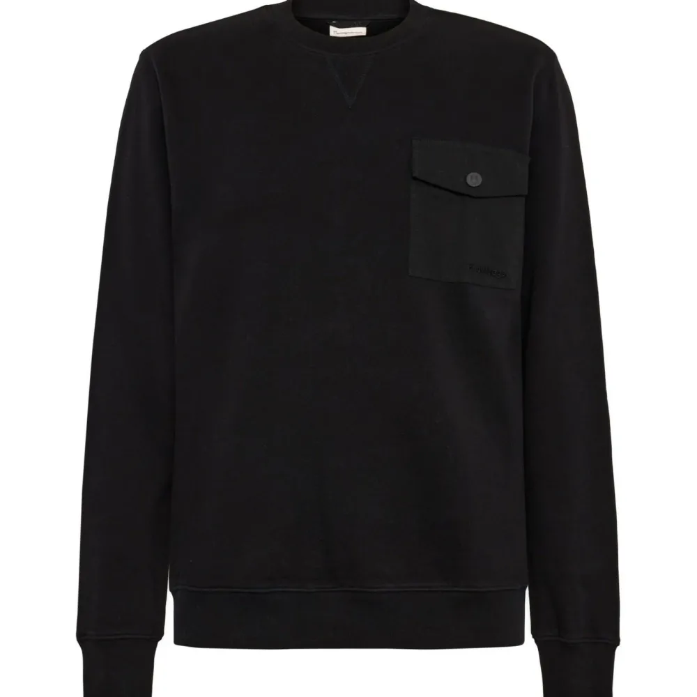 KnowledgeCotton Apparel - Regular Sweat With Pocket - Pullover Black Jet New
