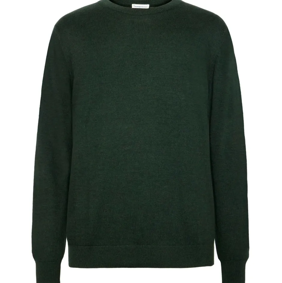 KnowledgeCotton Apparel Pullover & Hoodies|Alltagsbekleidung-- Regular Merino Knit Crew Neck - Wollpullover