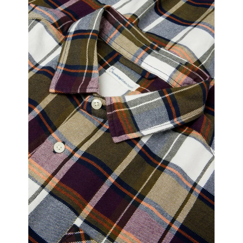 KnowledgeCotton Apparel - Regular Light Flannel Checkered - Hemd Sale