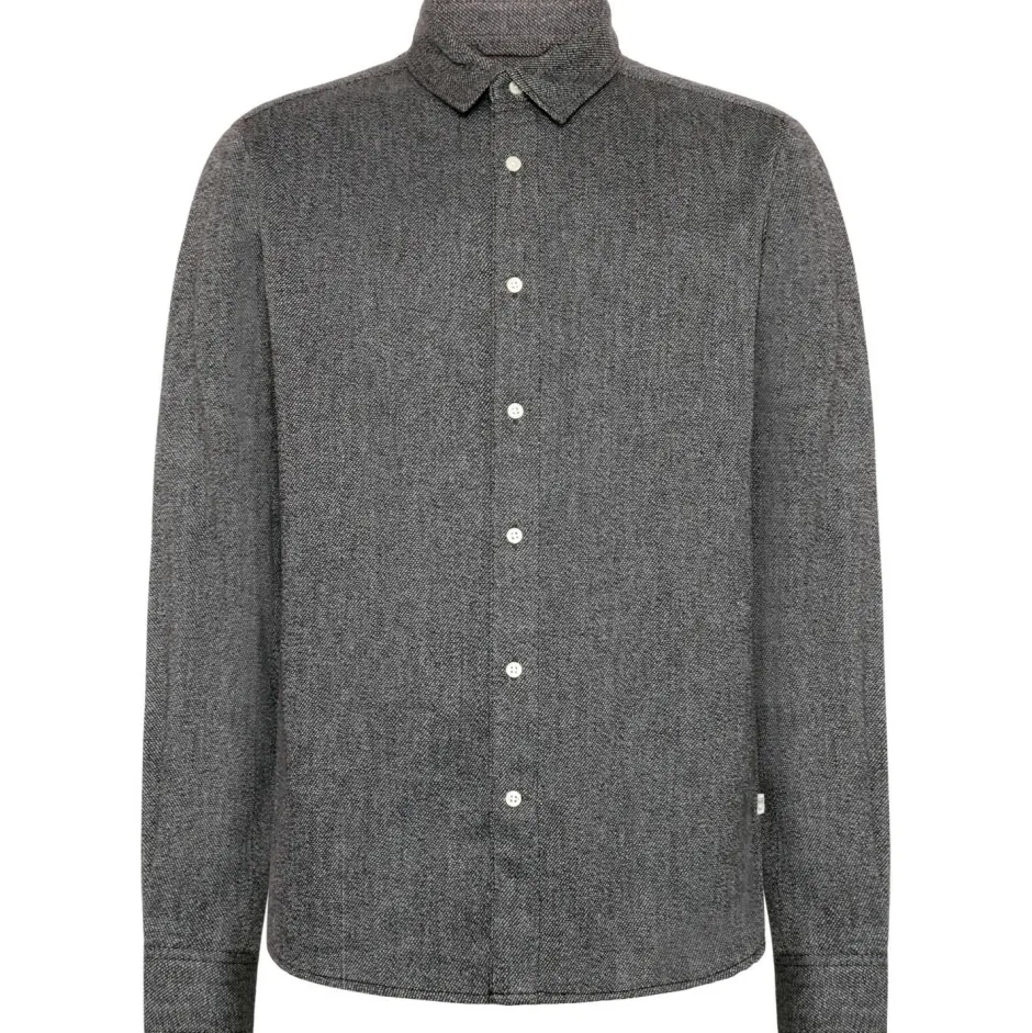 KnowledgeCotton Apparel Shirts, Hemden & Longsleeves|Alltagsbekleidung-- Regular Fit Dobby Look Shirt - Hemd