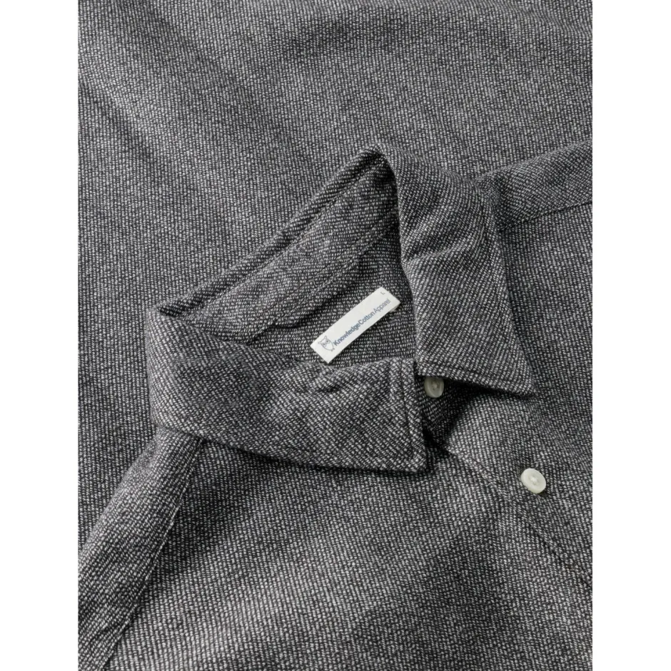 KnowledgeCotton Apparel Shirts, Hemden & Longsleeves|Alltagsbekleidung-- Regular Fit Dobby Look Shirt - Hemd