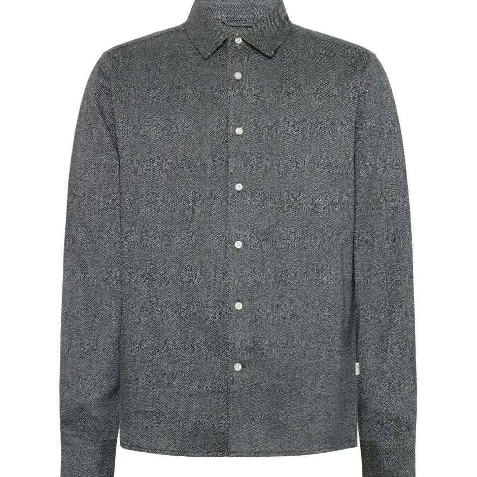 KnowledgeCotton Apparel Shirts, Hemden & Longsleeves|Alltagsbekleidung-- Regular Fit Dobby Look Shirt - Hemd
