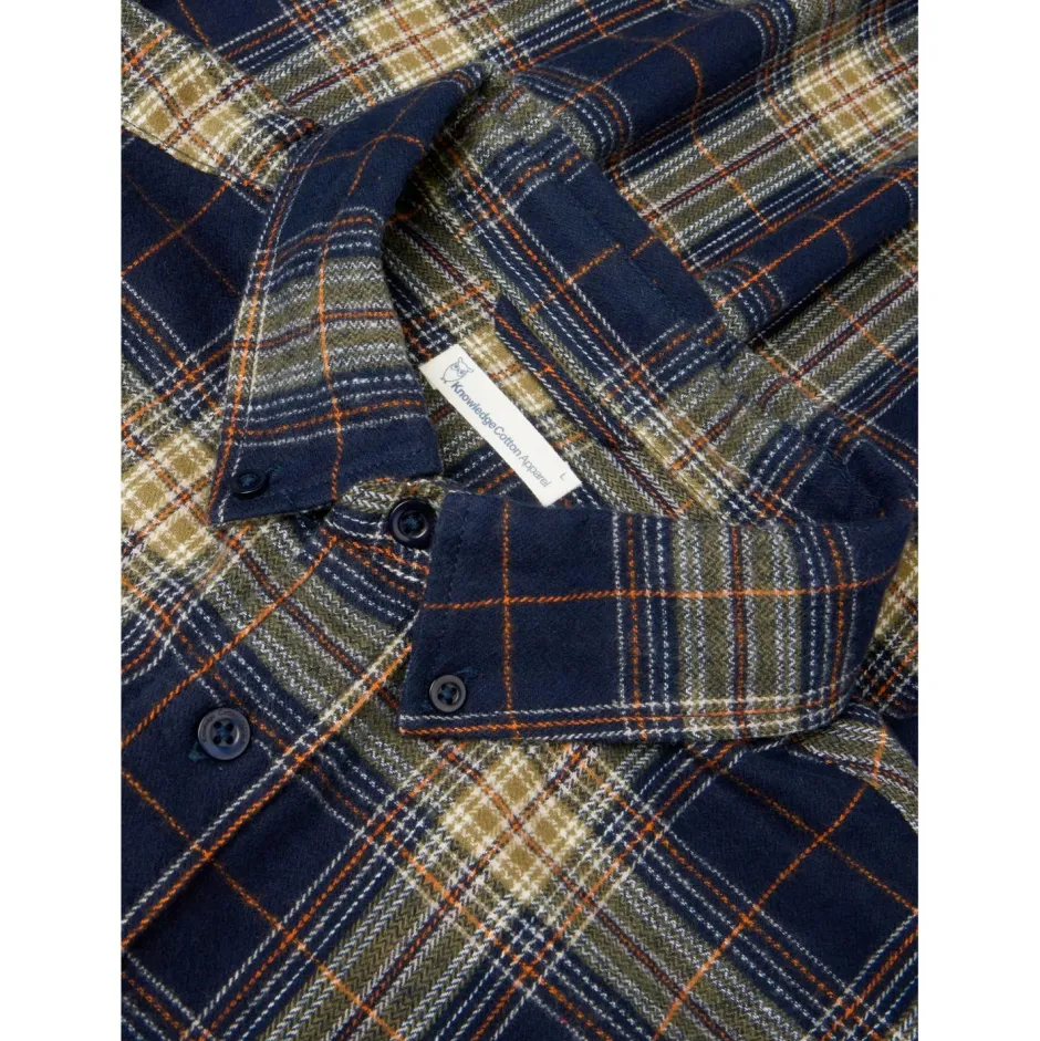KnowledgeCotton Apparel - Reguar Fit Checkered hirt - Hed