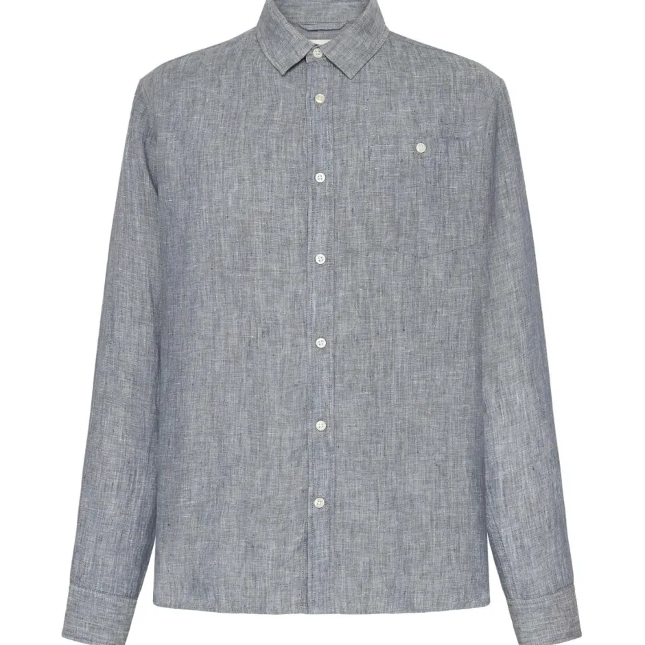 KnowledgeCotton Apparel Shirts, Hemden & Longsleeves|Alltagsbekleidung-- Regular Linen Shirt - Hemd