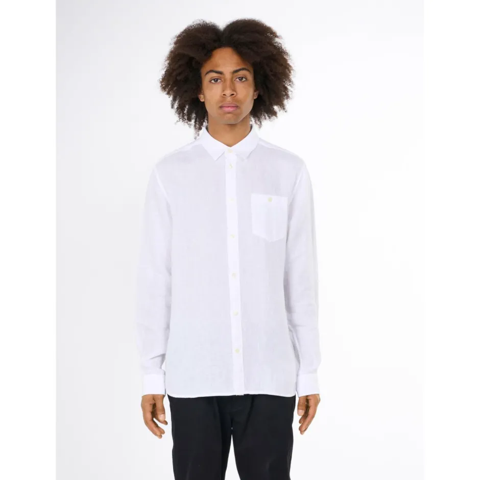 KnowledgeCotton Apparel Shirts, Hemden & Longsleeves|Alltagsbekleidung-- Regular Linen Shirt - Hemd