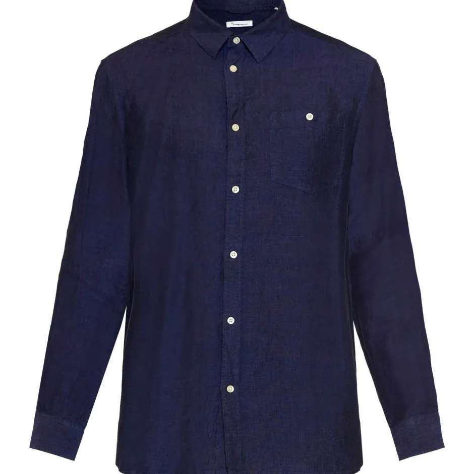 KnowledgeCotton Apparel Shirts, Hemden & Longsleeves|Alltagsbekleidung-- Regular Linen Shirt - Hemd