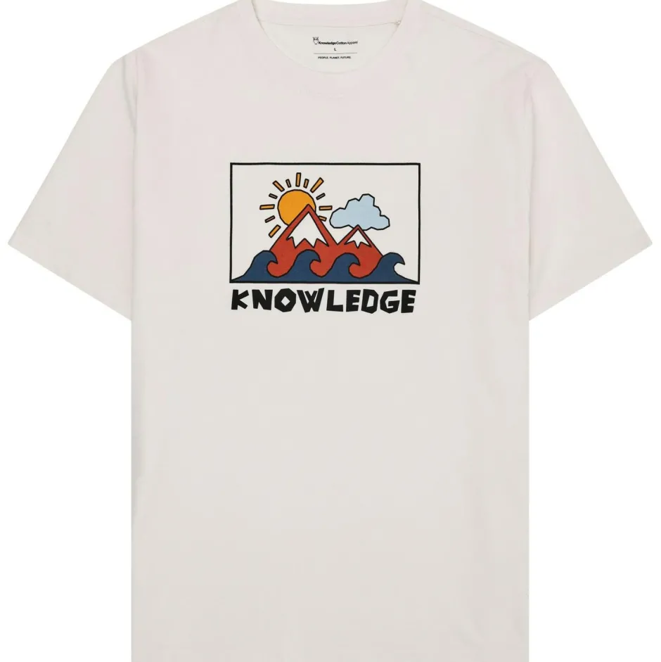 KnowledgeCotton Apparel - Regenerative Organic Cotton Front Print T-hirt - T-hirt