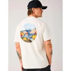 KnowledgeCotton Apparel - Reguar / Heavy inge Jerey cenery Back Print - T-hirt