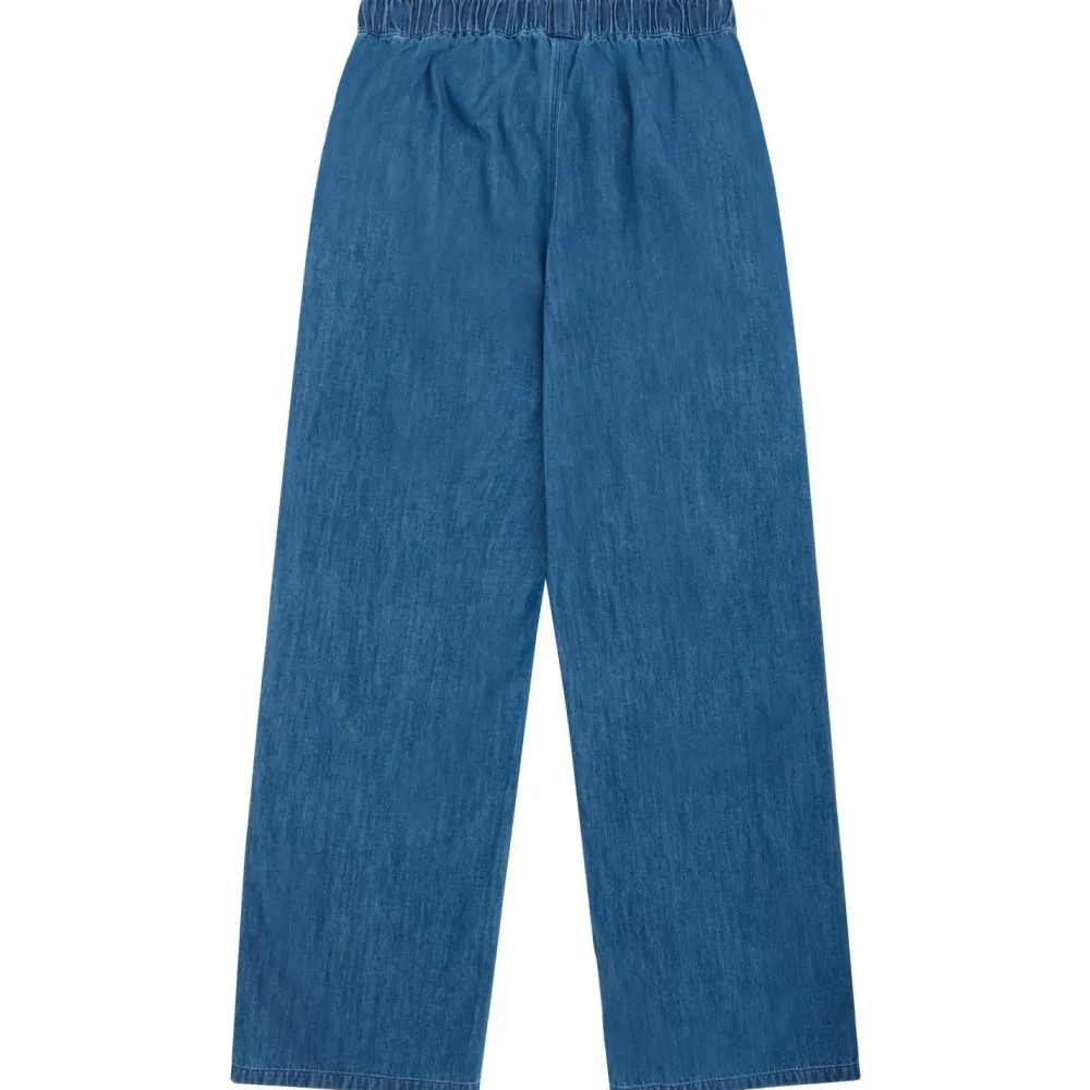 KnowledgeCotton Apparel - Women's Posey Wide Mid-Rise - Freizeithose Dark Blue Denim Discount