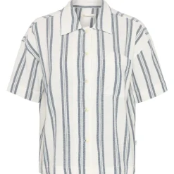 KnowledgeCotton Apparel Shirts, Hemden & Longsleeves|Alltagsbekleidung-- Women's Striped S/S Shirt - Bluse