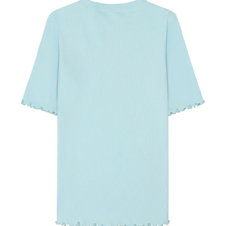 KnowledgeCotton Apparel - Woen' Rib Tee Ruffe Heing - T-hirt