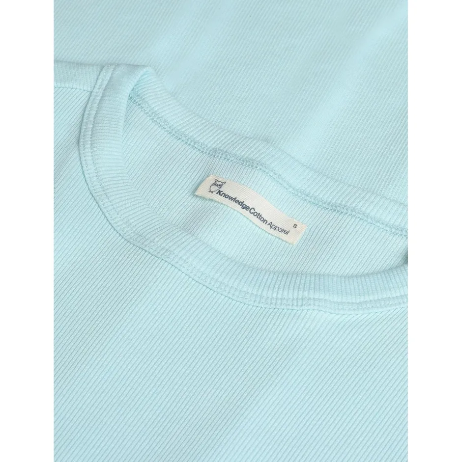 KnowledgeCotton Apparel - Woen' Rib Tee Ruffe Heing - T-hirt