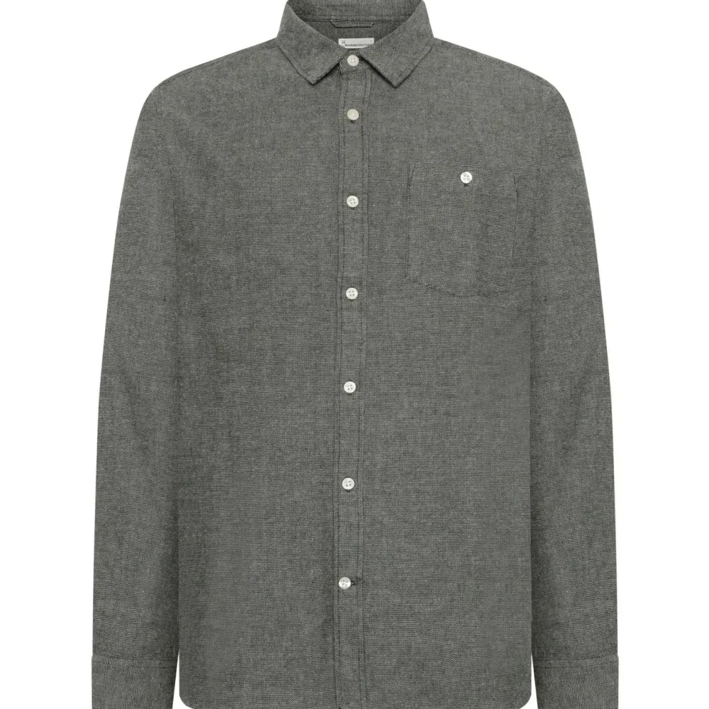 KnowledgeCotton Apparel - Zig-Zag Twill Structure Shirt - Hemd New