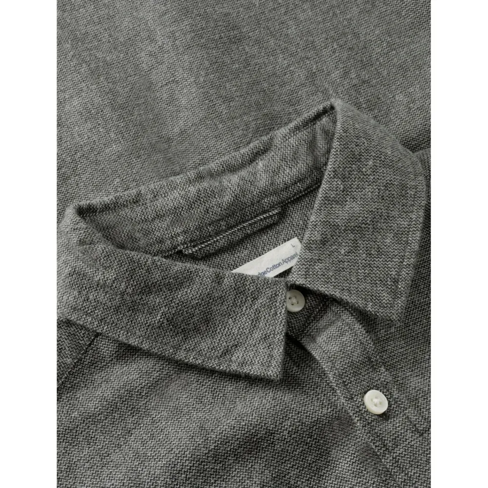 KnowledgeCotton Apparel - Zig-Zag Twill Structure Shirt - Hemd New