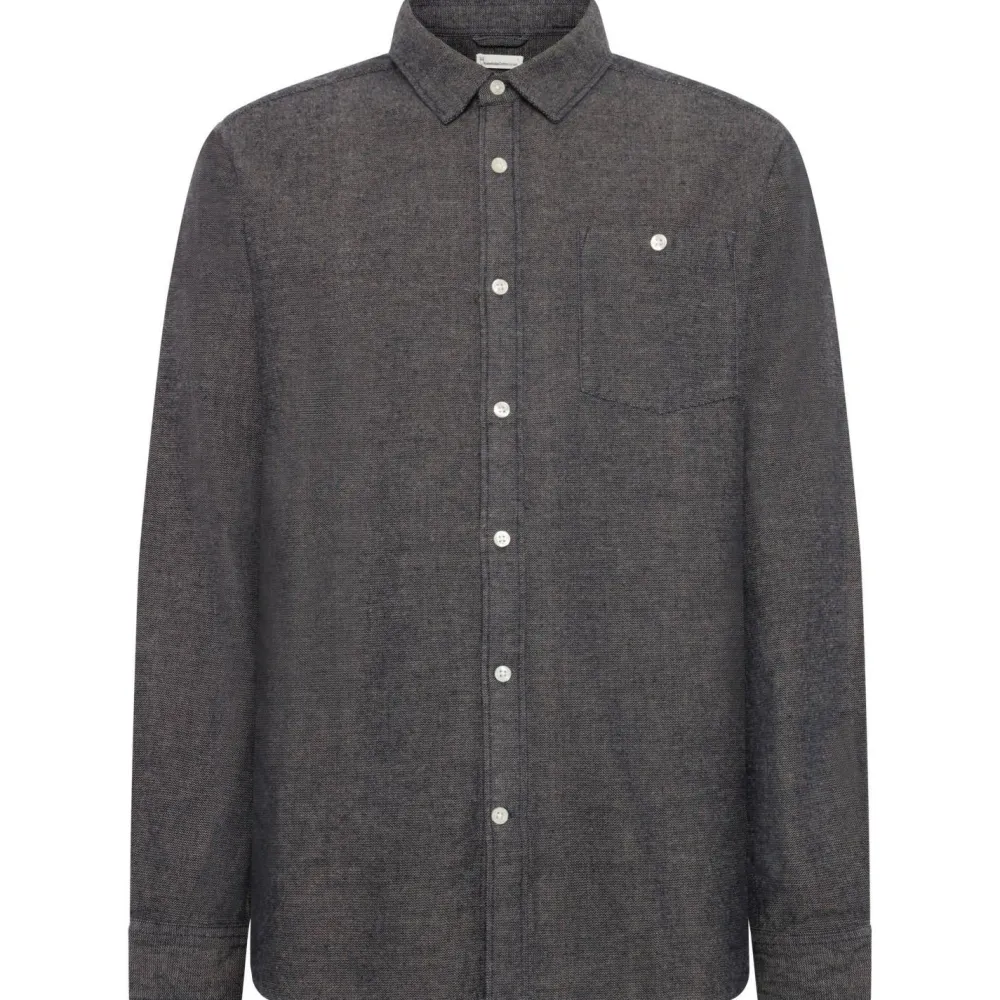 KnowledgeCotton Apparel - Zig-Zag Twill Structure Shirt - Hemd New