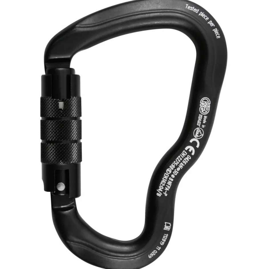 Kong Karabiner & Express-Sets-- Alukarabiner Ferrata Twist Lock - Klettersteig-Karabiner Black