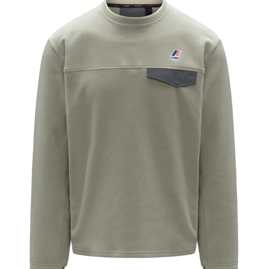 K-Way Pullover & Hoodies|Alltagsbekleidung-- Anselme 4.0 Polar - Pullover Green Oak / Grey Shadow