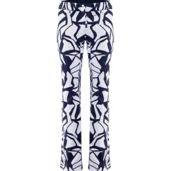 Lasse Kjus Skibekleidung|Skihosen-- Women's Sella Jet Print Pants - Skihose Kjus Navy / White