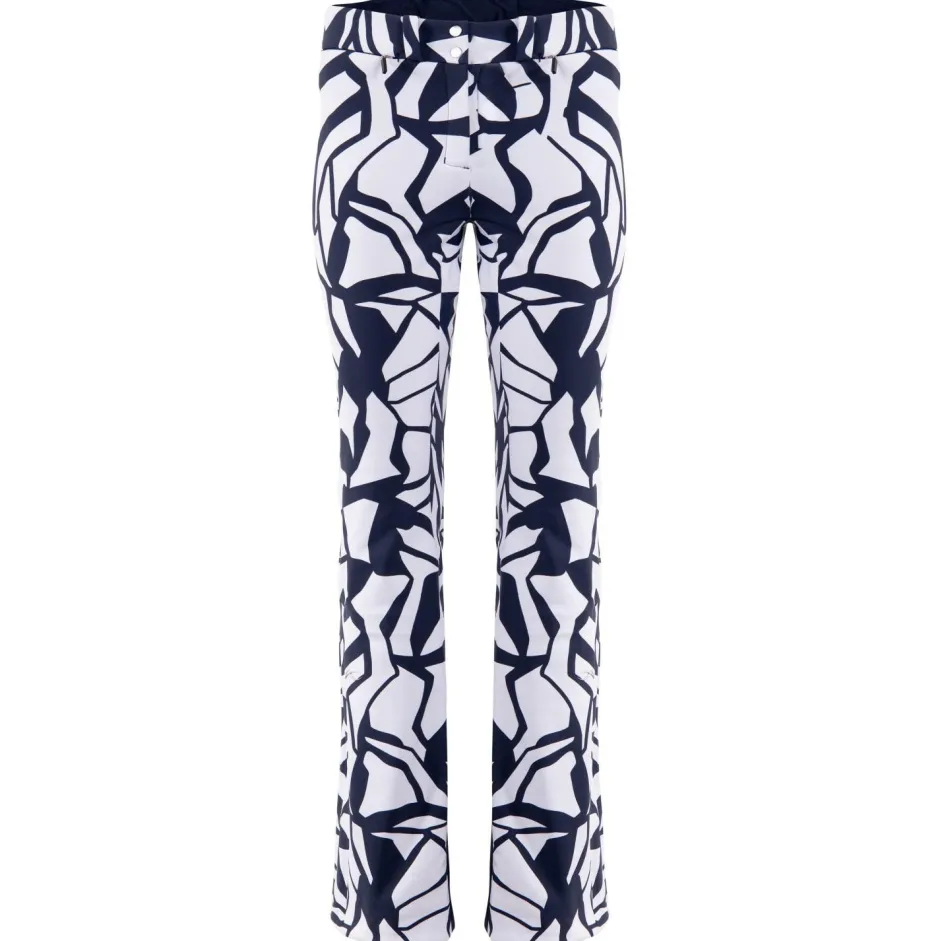 Lasse Kjus Skibekleidung|Skihosen-- Women's Sella Jet Print Pants - Skihose Kjus Navy / White