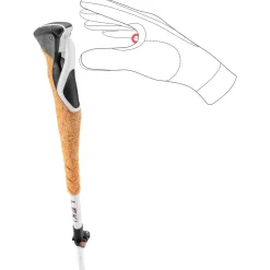 Leki Laufausrüstung|Trailrunning Stöcke-- Cross Trail FX Superlite Compact - Trailrunning Stöcke White / Ferra / Black