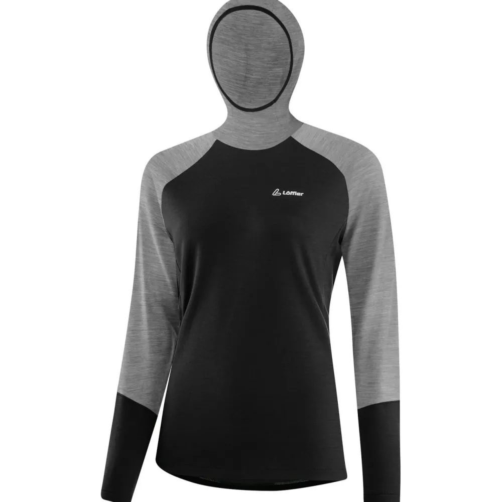 Lu00f6ffler Löffler - Women's Hoody Transtex Merino - Merinoshirt Hot