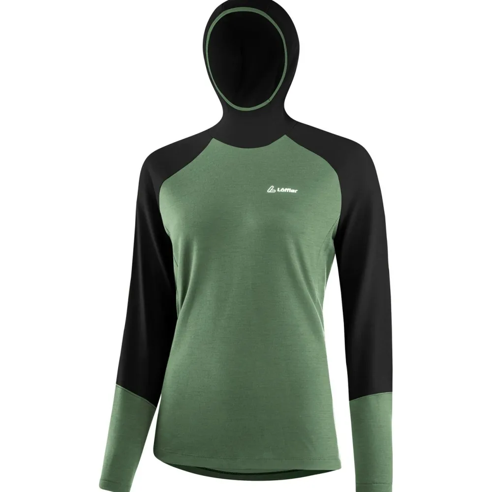 Lu00f6ffler Löffler - Women's Hoody Transtex Merino - Merinoshirt Hot