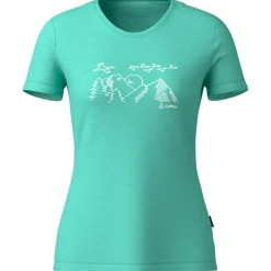 Lu00f6ffler Löffler - Women's Printshirt Sunset Merino-Tencel - Merinoshirt