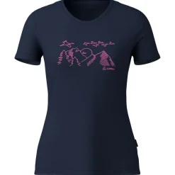 Lu00f6ffler Löffler - Women's Printshirt Sunset Merino-Tencel - Merinoshirt