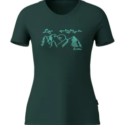 Lu00f6ffler Löffler - Women's Printshirt Sunset Merino-Tencel - Merinoshirt