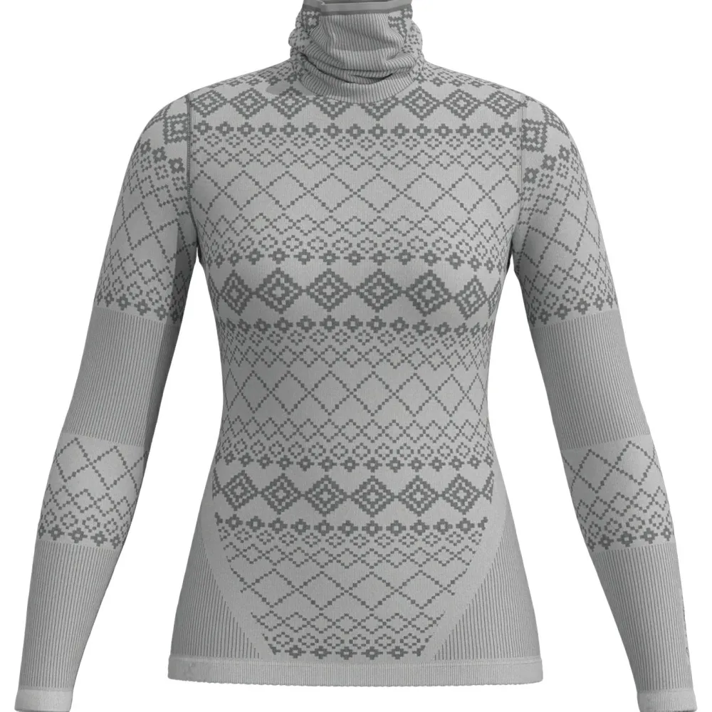 Lu00f6ffler Löffler - Women's Rollneck L/S Transtex Warm RETR'X - Kunstfaserunterwäsche Grey Melange