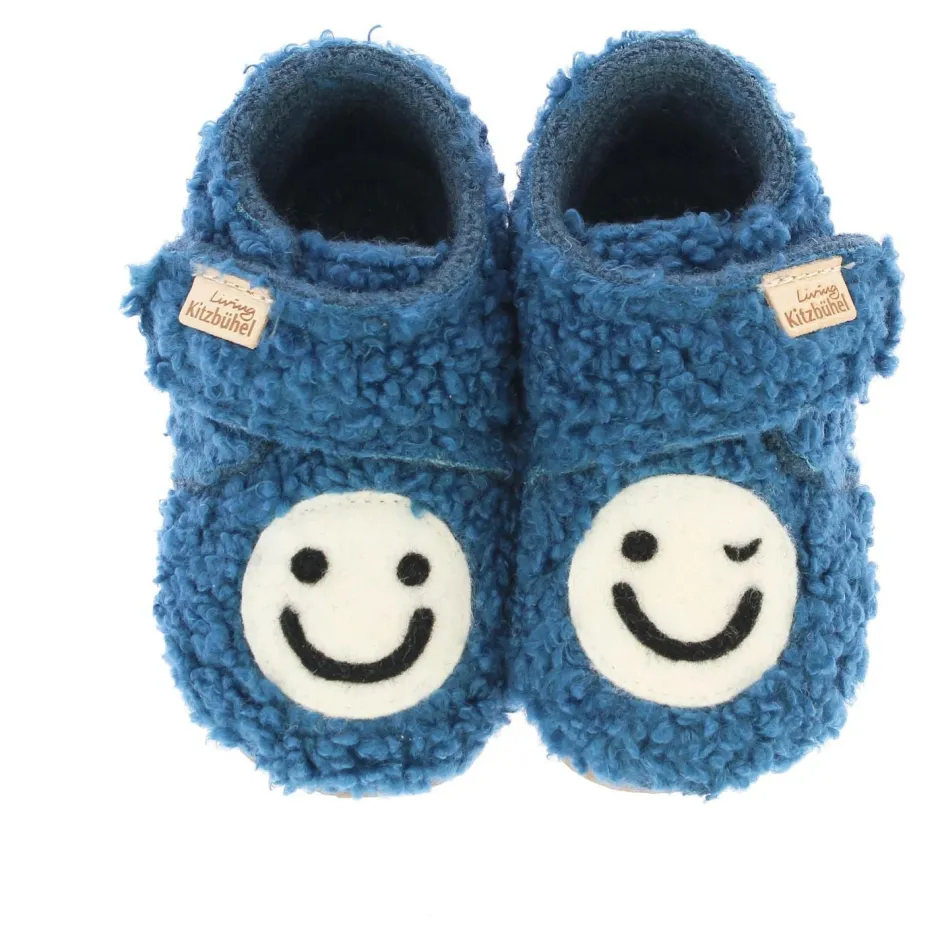 Kinder Living Kitzbu00fchel Living Kitzbühel - Baby's Klettschuh Smiley - Hüttenschuhe