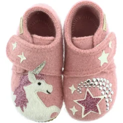 Living Kitzbu00fchel Hüttenschuhe-Living Kitzbühel - Baby's Klettschuh Einhorn & Stern - Hüttenschuhe