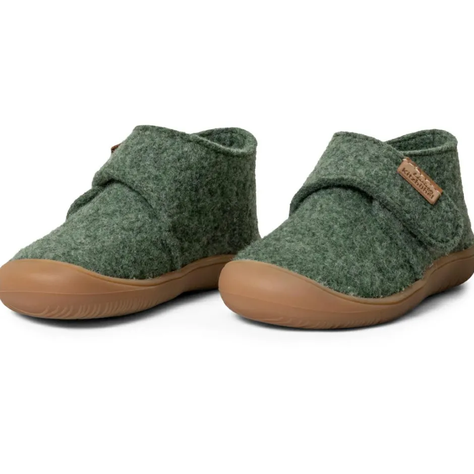 Kinder Living Kitzbu00fchel Living Kitzbühel - Kid's Flinki Filz Lauflernklettschuh - Hausschuhe
