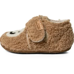 Living Kitzbu00fchel Living Kitzbühel - Kid's Smiley Plüsch-Klettschuh - Hausschuhe Camel New