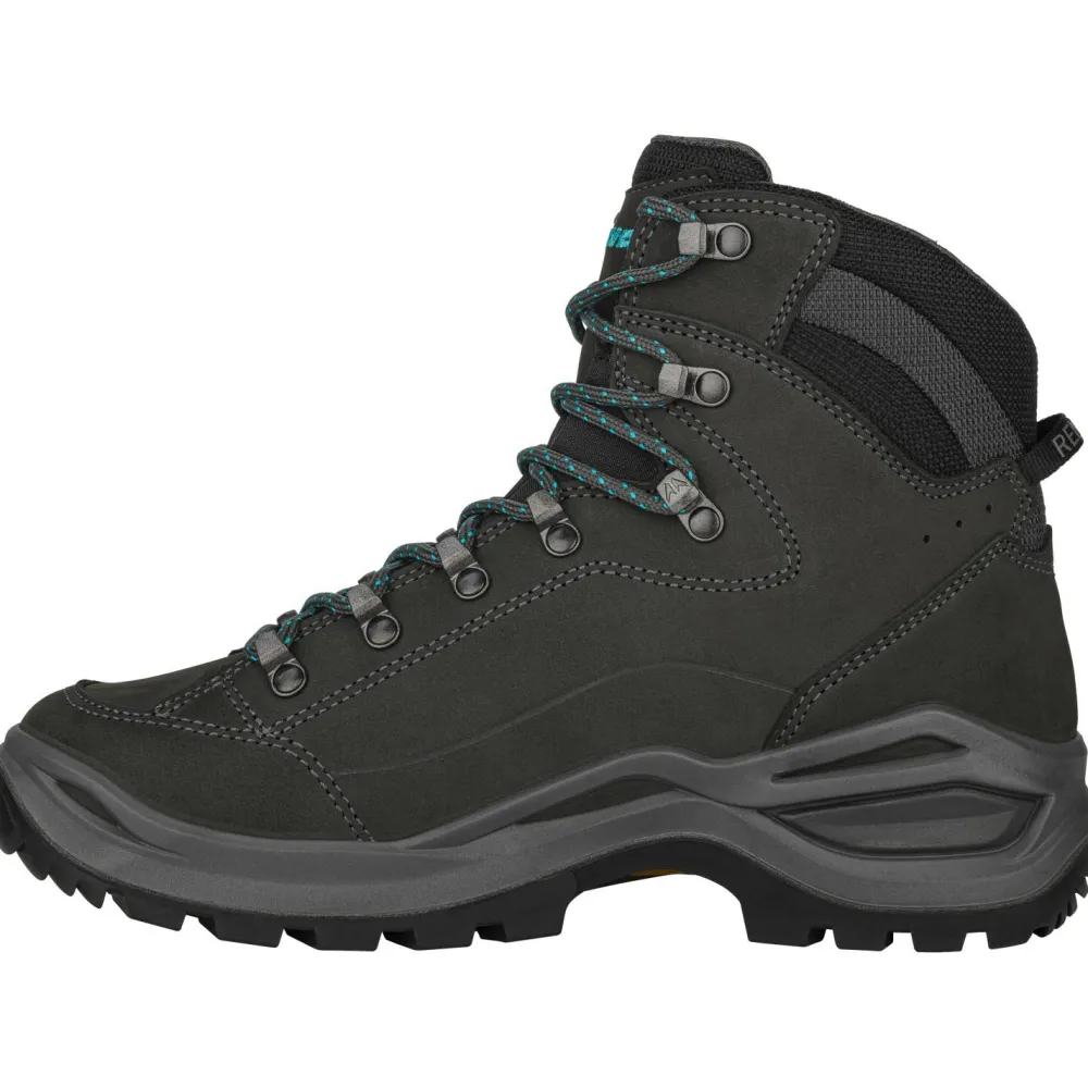 Lowa - Women's Renegade Evo GTX Mid Slim - Wanderschuhe Asphalt / Turquoise Hot