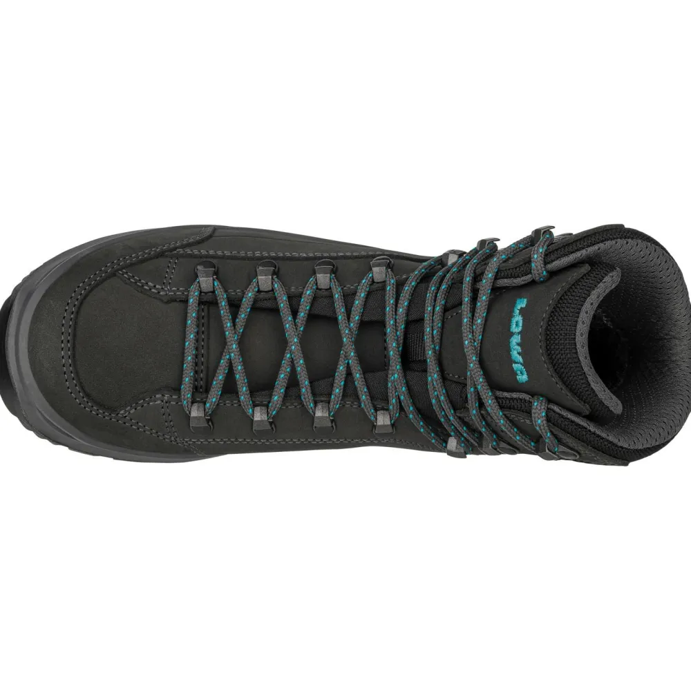 Lowa - Women's Renegade Evo GTX Mid Slim - Wanderschuhe Asphalt / Turquoise Hot
