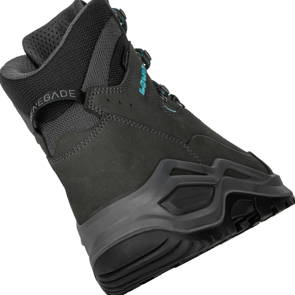 Lowa - Women's Renegade Evo GTX Mid Slim - Wanderschuhe Asphalt / Turquoise Hot