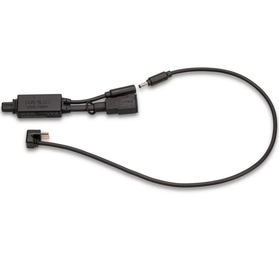 Lupine Beleuchtung-Zubehör-- USB Two Kabel - Ladekabel Black