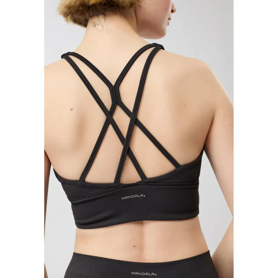 Mandala Yogabekleidung|Fitnessbekleidung-- Women's Monoprinted Bra - Sport-BH Monochrome
