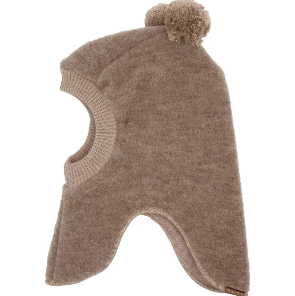 maximo Kopfbedeckungen|Alltagsbekleidung-- Kid's Mini-Schlupfmütze mit Wollfleece und Pompons - Sturmhaube