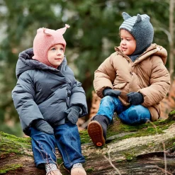 maximo - Mini Boy's Schlupfmütze Waschbär - Sturmhaube Medium Grey Melange Clearance