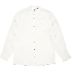 Mazine Shirts, Hemden & Longsleeves|Alltagsbekleidung-- Stand Collar Linen Shirt - Hemd