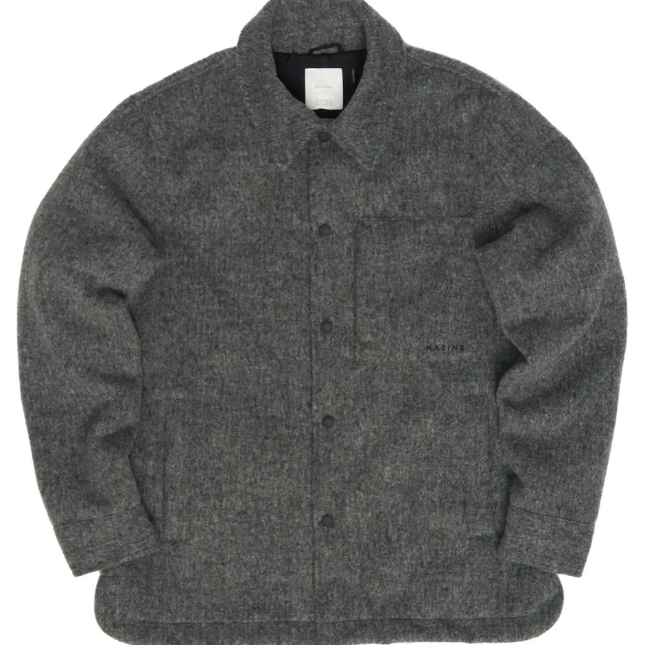 Mazine Freizeitjacken|Shirts, Hemden & Longsleeves-- Vegan Wool Jacket - Freizeitjacke Anthracite Melange