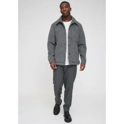 Mazine Freizeitjacken|Shirts, Hemden & Longsleeves-- Vegan Wool Jacket - Freizeitjacke Anthracite Melange
