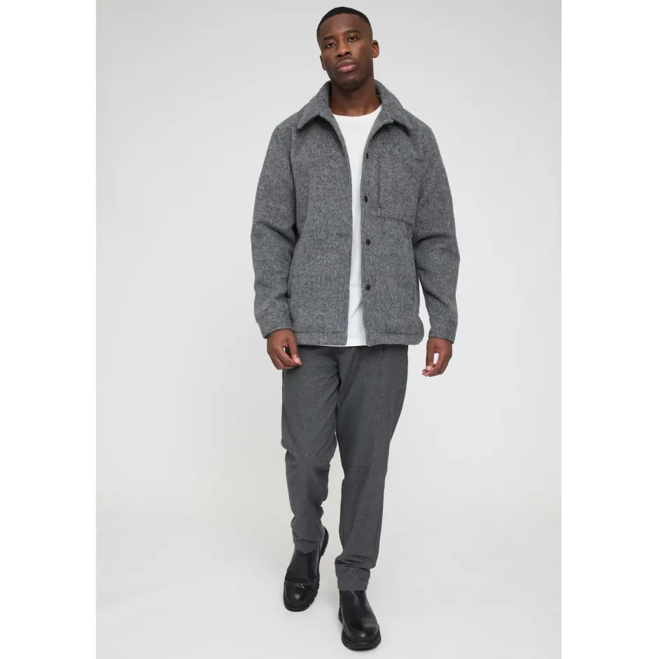 Mazine Freizeitjacken|Shirts, Hemden & Longsleeves-- Vegan Wool Jacket - Freizeitjacke Anthracite Melange