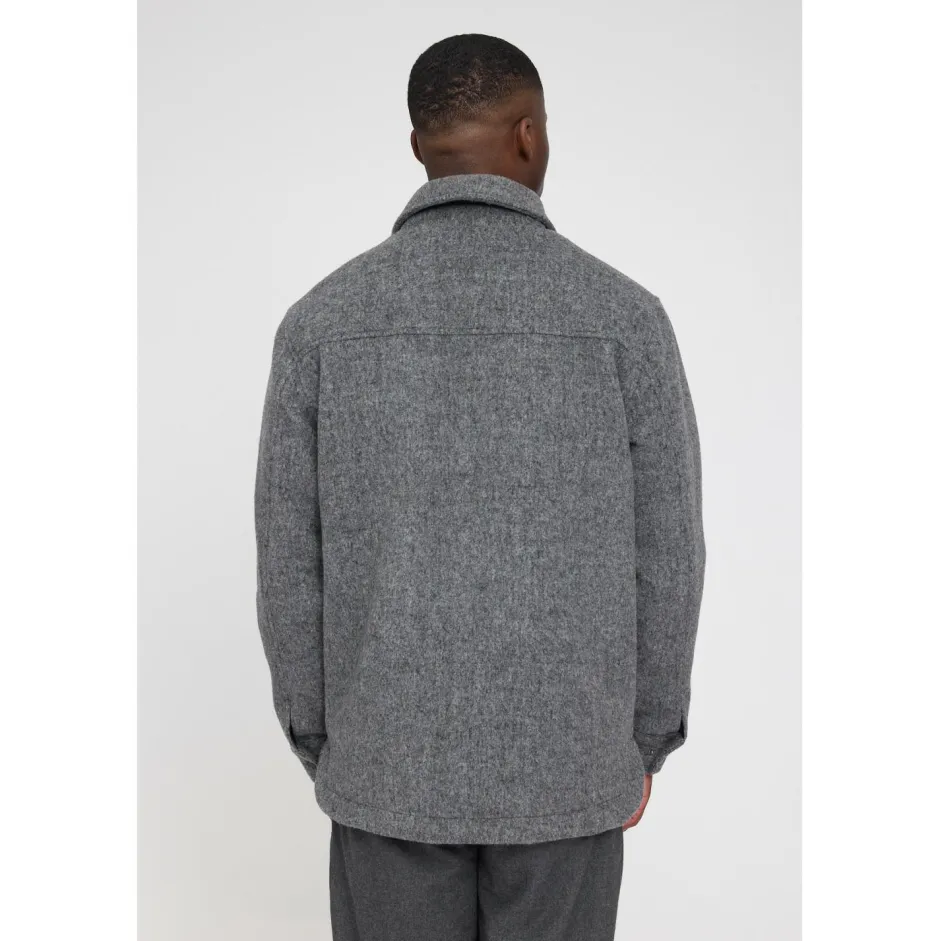 Mazine Freizeitjacken|Shirts, Hemden & Longsleeves-- Vegan Wool Jacket - Freizeitjacke Anthracite Melange