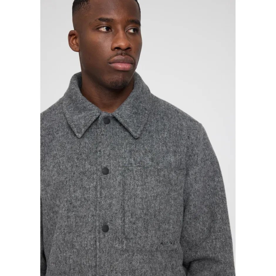 Mazine Freizeitjacken|Shirts, Hemden & Longsleeves-- Vegan Wool Jacket - Freizeitjacke Anthracite Melange