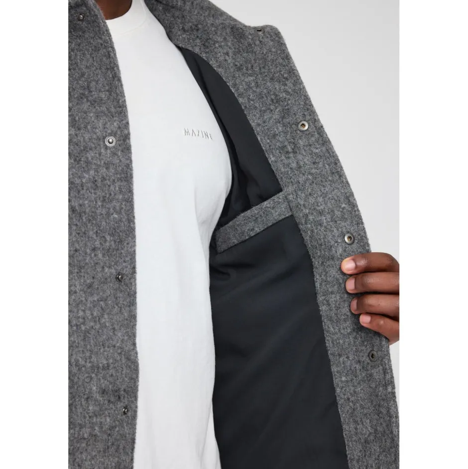 Mazine Freizeitjacken|Shirts, Hemden & Longsleeves-- Vegan Wool Jacket - Freizeitjacke Anthracite Melange