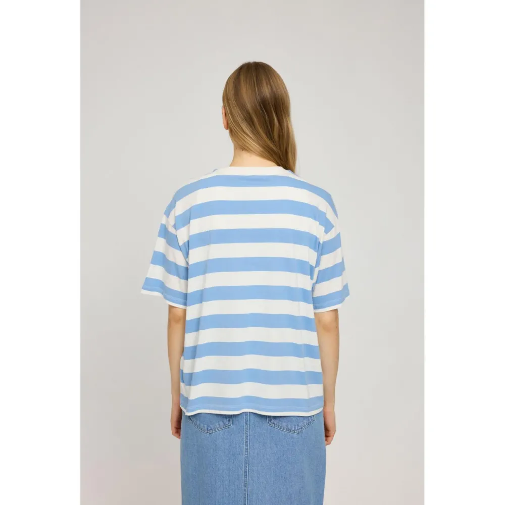 - Woen' Bock tripe T - T-hirt < Mazine